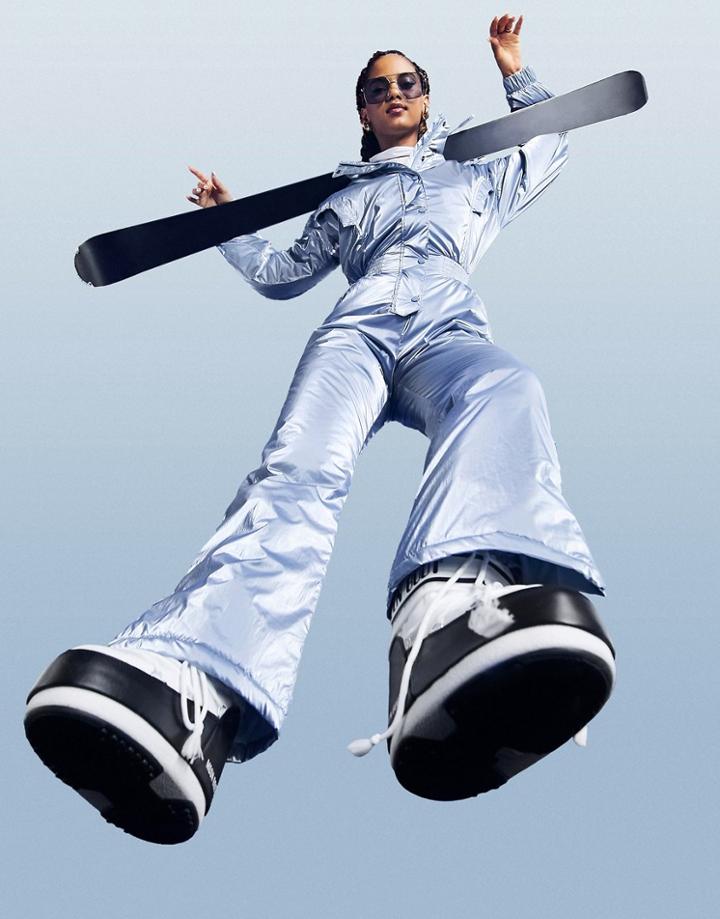 Asos 4505 Ski Suit With Flare Leg-blues