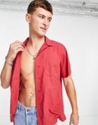 Polo Ralph Lauren Player Logo Short Sleeve Resort Shirt In Red