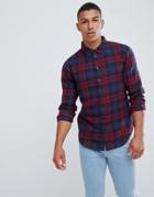 Another Influence Berry Check Shirt-red