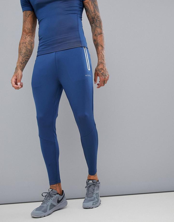 Asos 4505 Super Skinny Joggers In 2 Tone Jersey - Blue