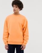 Asos Design Oversized Sweatshirt In Bright Orange - Orange