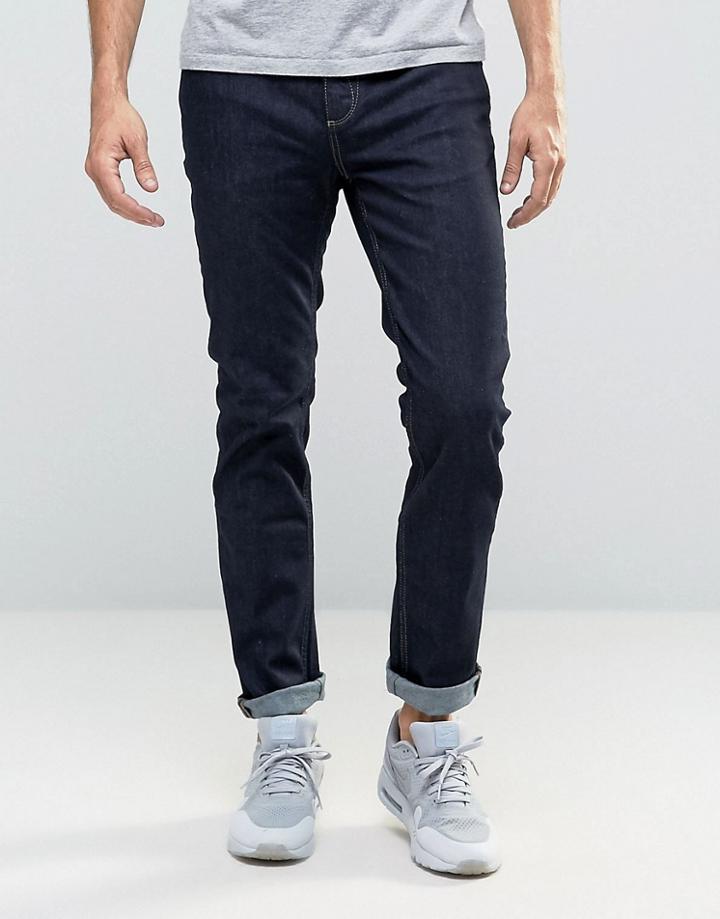 Selected Homme Rinse Wash Jeans With Stretch In Slim Fit - Blue
