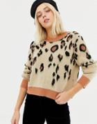 Miss Selfridge Jumper In Leopard - Multi