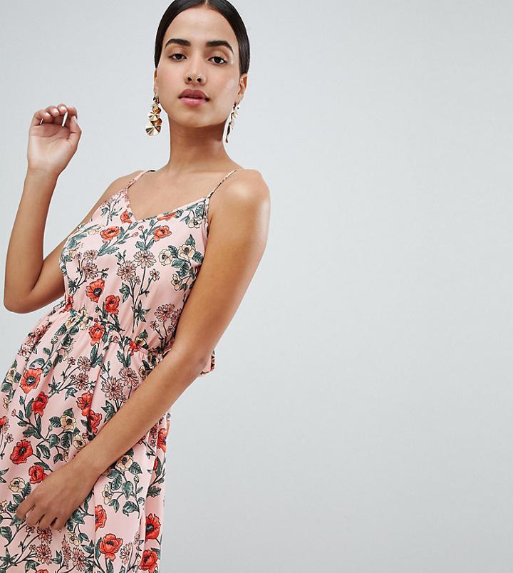 Boohoo Floral Strappy Mini Dress - Multi