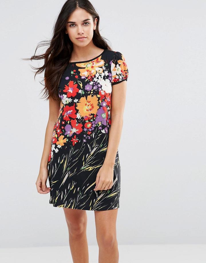 Pussycat London Knitted Dress In Floral Print - Print