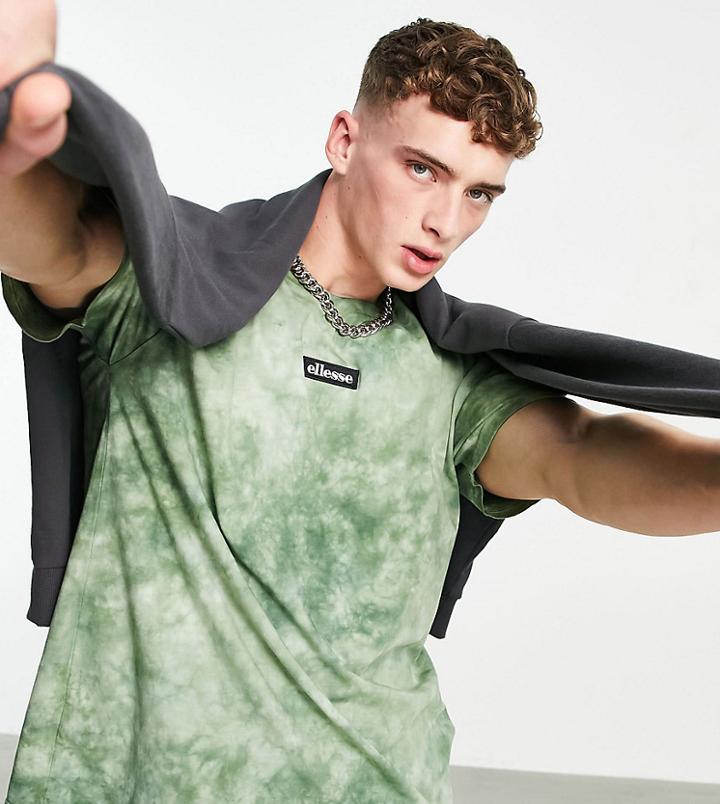 Ellesse Oversized T-shirt In Khaki-green