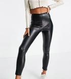 Missguided Tall Faux Leather Legging-black