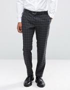 Jack & Jones Premium Skinny Suit Pant In Check - Gray
