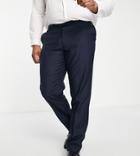 French Connection Plus Slim Fit Dinner Suit Pants-navy