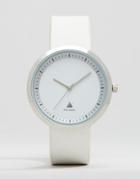 Asos Watch In White With Silver Edge - White