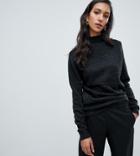 Y.a.s Tall Crew Neck Knitted Sweater - Black