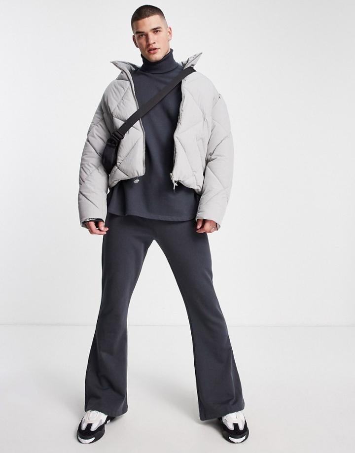Asos Design Extreme Oversized Turtle Neck Sweatshirt In Washed Black - Part Of A Set