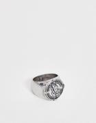Icon Brand Praying Hands Signet Ring In Silver - Silver