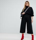 Pink Clove Culottes In Stretch Jersey - Black