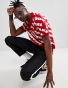 Wood Wood Scott Knitted Polo With All Over Somebody Print - Red