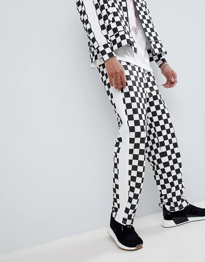 Antimatter Joggers In Checkerboard - Black