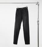 Only Tall Veneda Mom Jeans In Washed Black