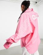 Asos Design Weekend Collective Oversized Shirt In Pink