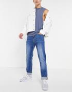 Dtt Slim Fit Jeans In Mid Blue-blues