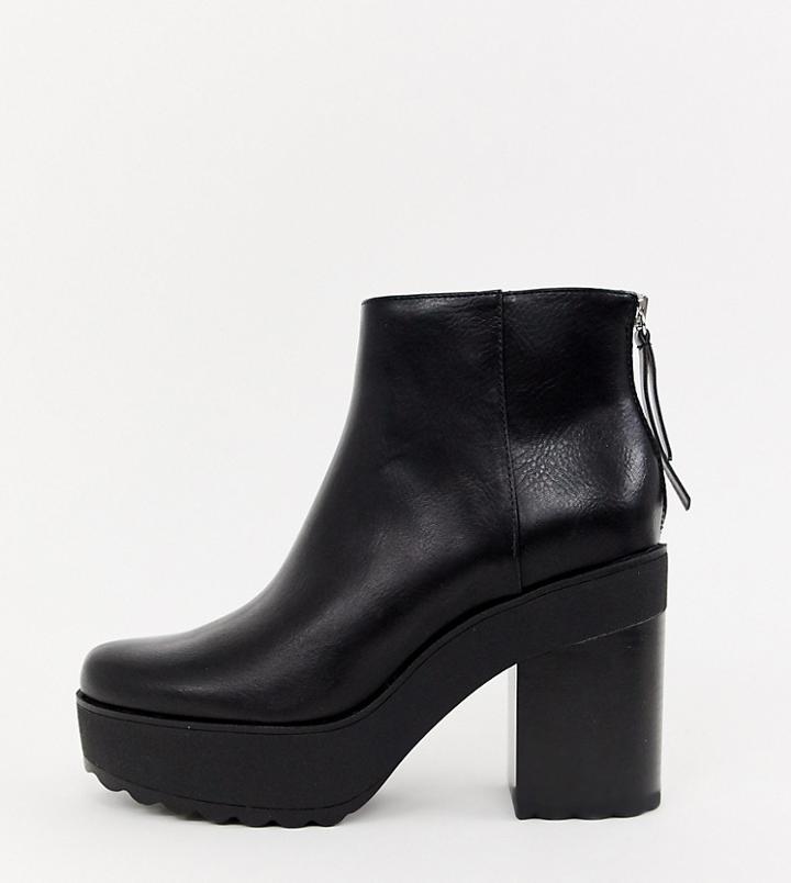 Bershka Platform Heeled Boot