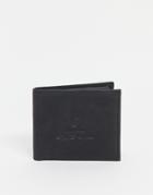 Ben Sherman Leather Script Logo Bi-fold Wallet In Black