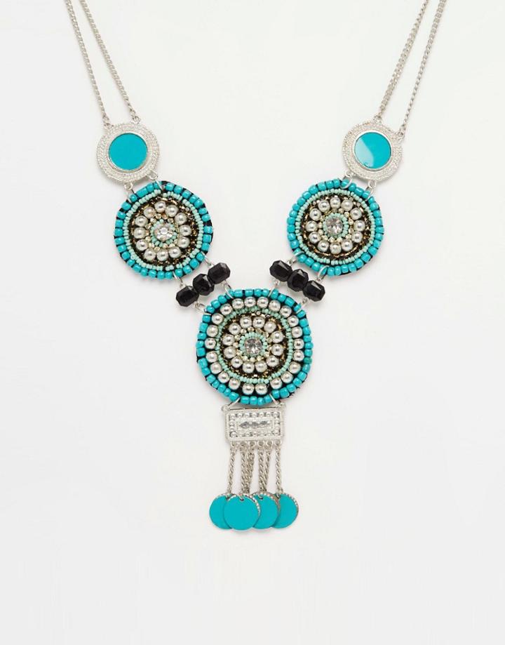 Asos Look At Me Necklace - Turquoise