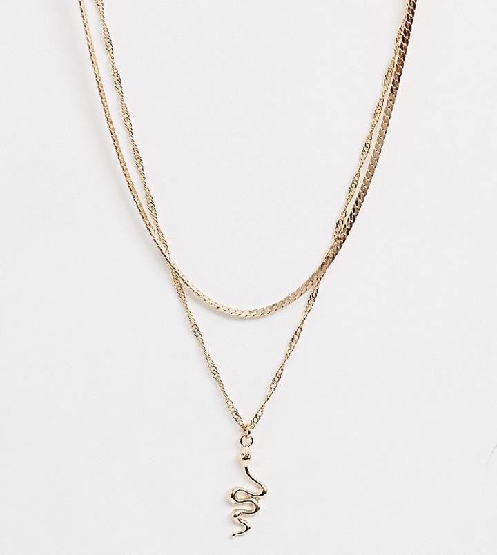 Aldo Ceramma Snake Multi Layered Necklace In Gold - Gold