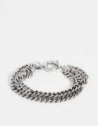Designb Layered Chain Bracelet In Silver