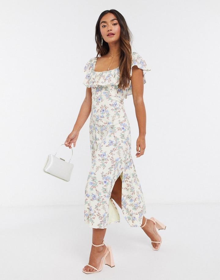 Ever New Square Neck Midi Dress-multi