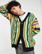 Vintage Supply Vintage Knitted Cardigan In Multi