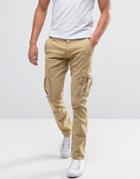 Selected Homme Slim Fit Cargo Pant - Beige