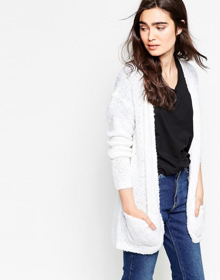 Jdy Gilbert Open Cardigan - Cloud Dancer