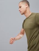 Asos 4505 T-shirt With Quick Dry In Khaki - Green