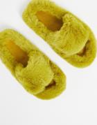 Loungeable Bar Super Fluffy Slipper In Chartreuse-green