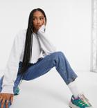 Collusion Crop Sweatshirt In Heather Gray With Embroidery - Part Of A Set-grey