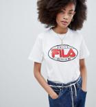 Fila Boyfriend T-shirt With 90's Logo - White