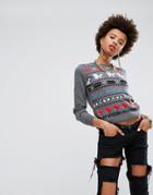 Love Moschino Poodle Knitted Sweater - Gray
