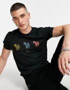Ps Paul Smith Slim Fit Repeated Zebra Logo T-shirt In Black