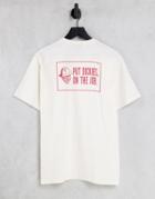 Dickies Storden Back Print T-shirt In Ecru-white