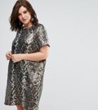 Elvi Sneak Sequin Dress - Gold