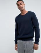 Selectedmyle Crew Neck Sweater - Navy