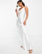 Pretty Lavish Keisha Cowl Neck Maxi Dress In Ivory-white