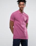 Boss Orange By Hugo Boss Slim Polo Washed Pique In Pink - Pink