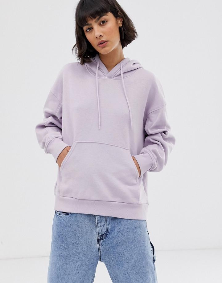 Weekday Oversized Hoodie In Lilac