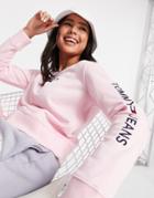 Tommy Jeans Logo Sleeve Sweatshirt In Pink