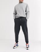 Asos Design Tapered Sweatpants In Charcoal - Gray-grey