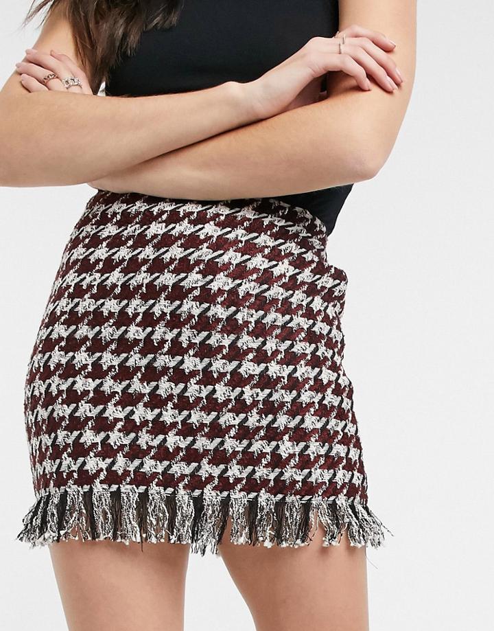 Pull & Bear Coordinating Mini Skirt In Check-multi