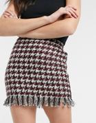 Pull & Bear Coordinating Mini Skirt In Check-multi