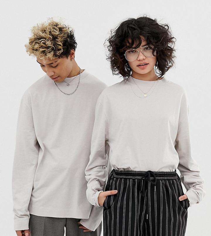 Collusion Unisex Long Sleeve T-shirt - Gray