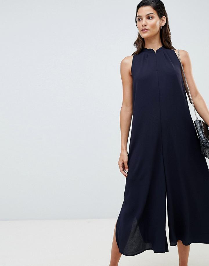 French Connection Mahi Crepe Jumpsuit-blue
